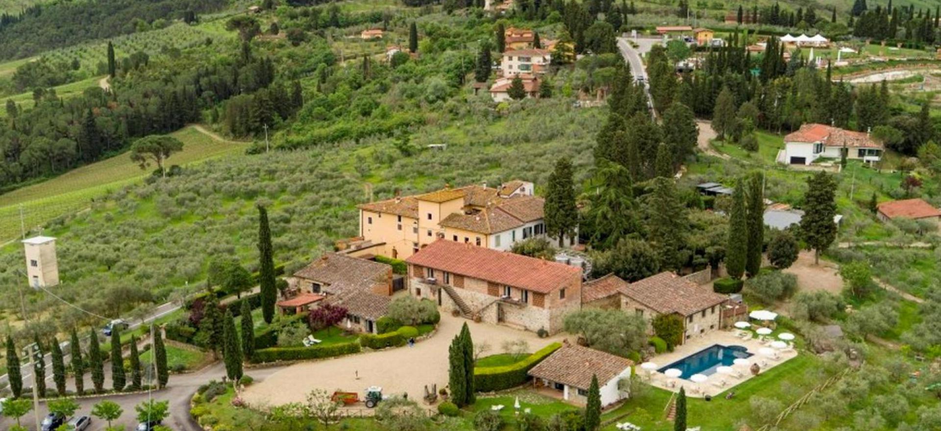 Agriturismo in Toscane tussen de wijngaarden bij Florence